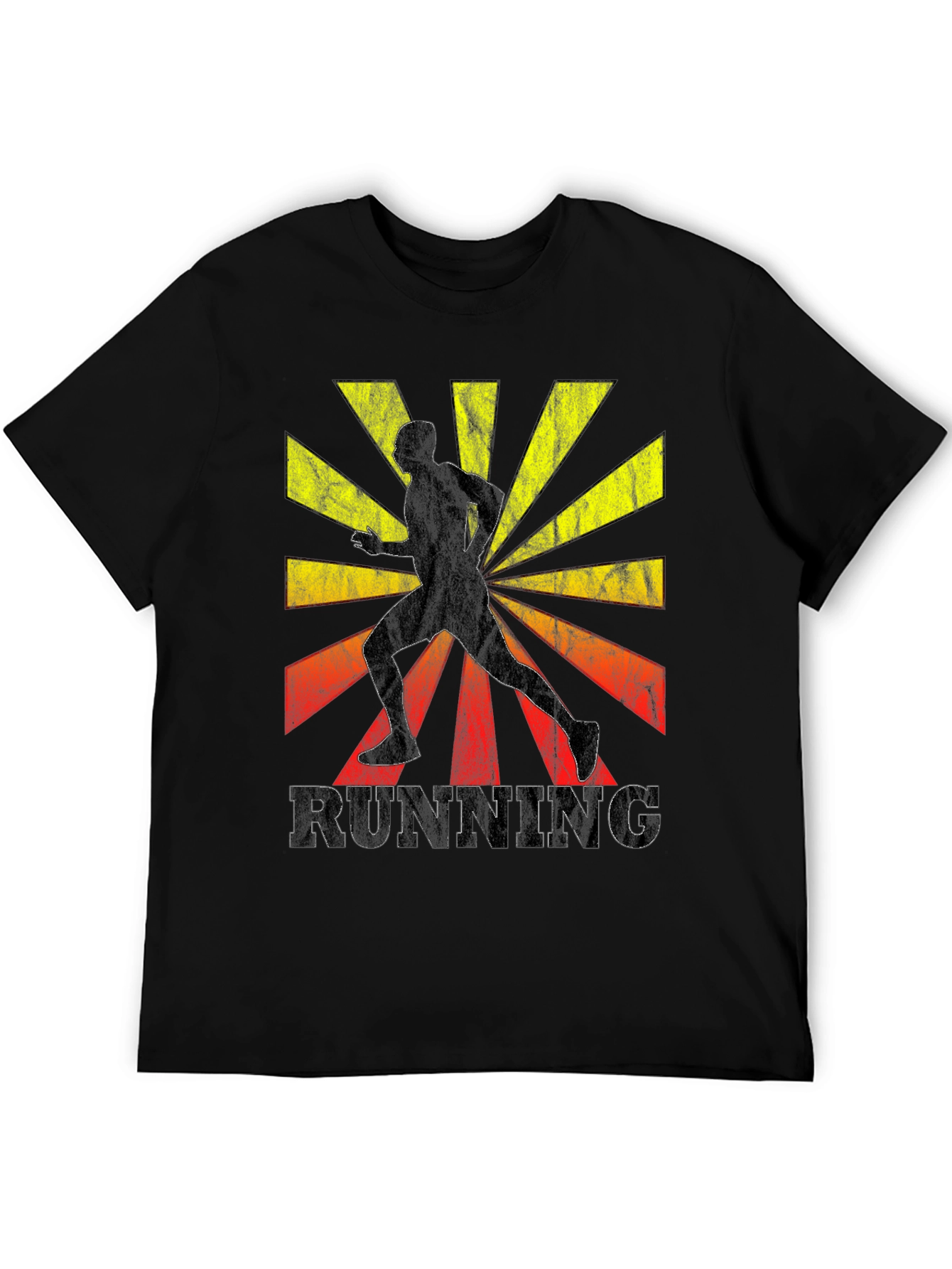 Retro Running T-Shirt - Sunrise Silhouette