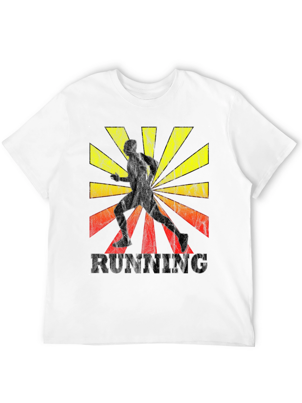 Retro Running T-Shirt - Sunrise Silhouette