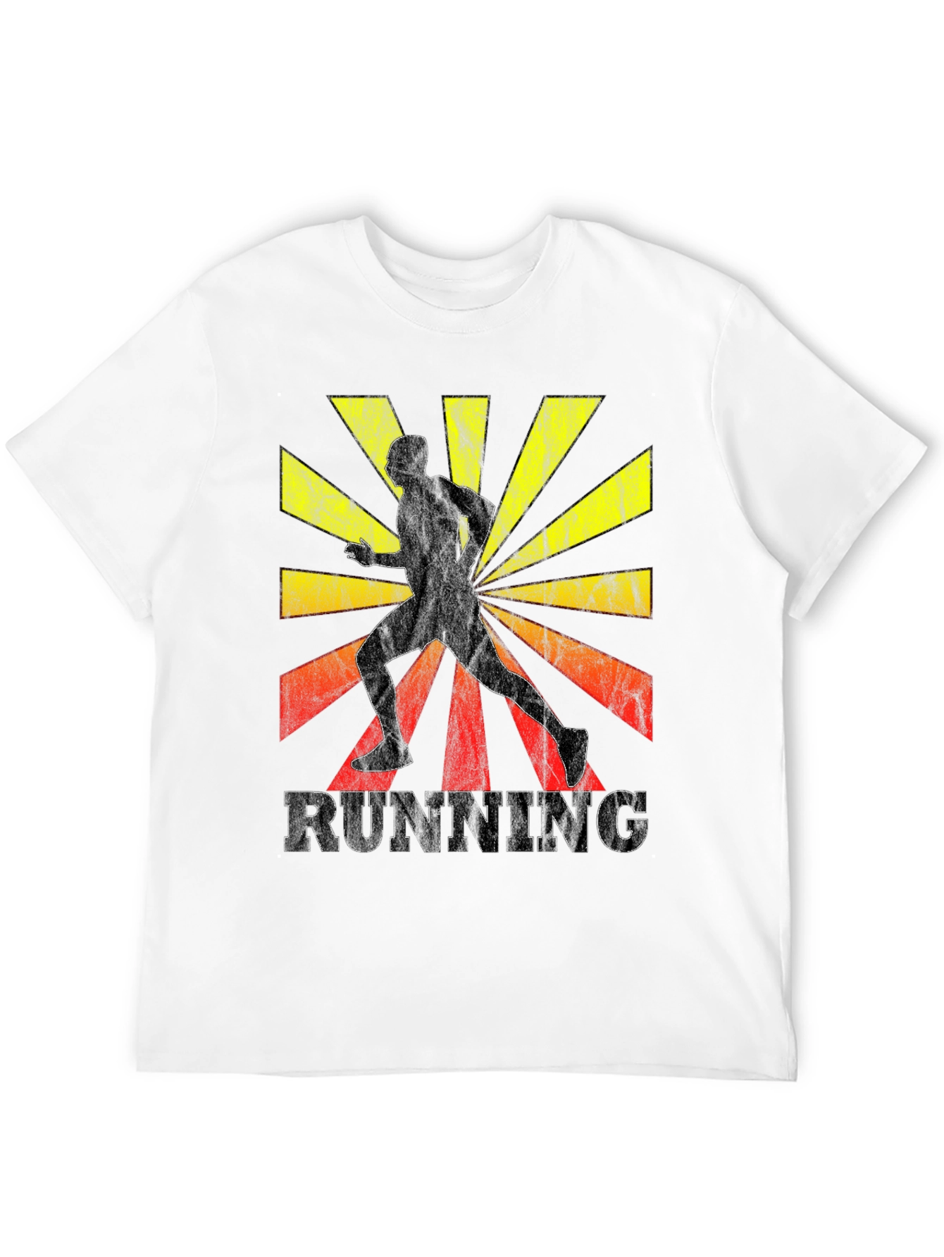 Retro Running T-Shirt - Sunrise Silhouette