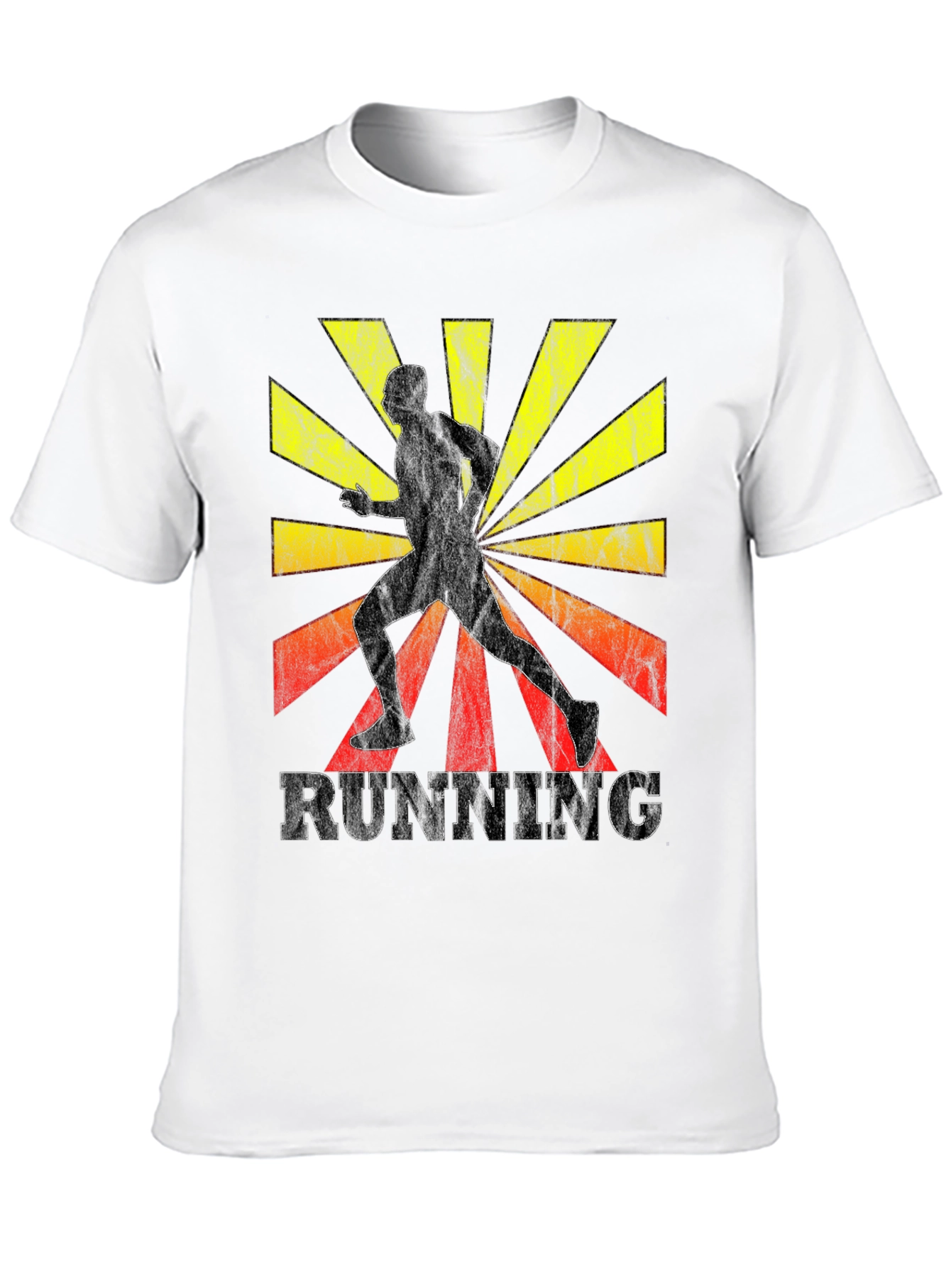 Retro Running T-Shirt - Sunrise Silhouette