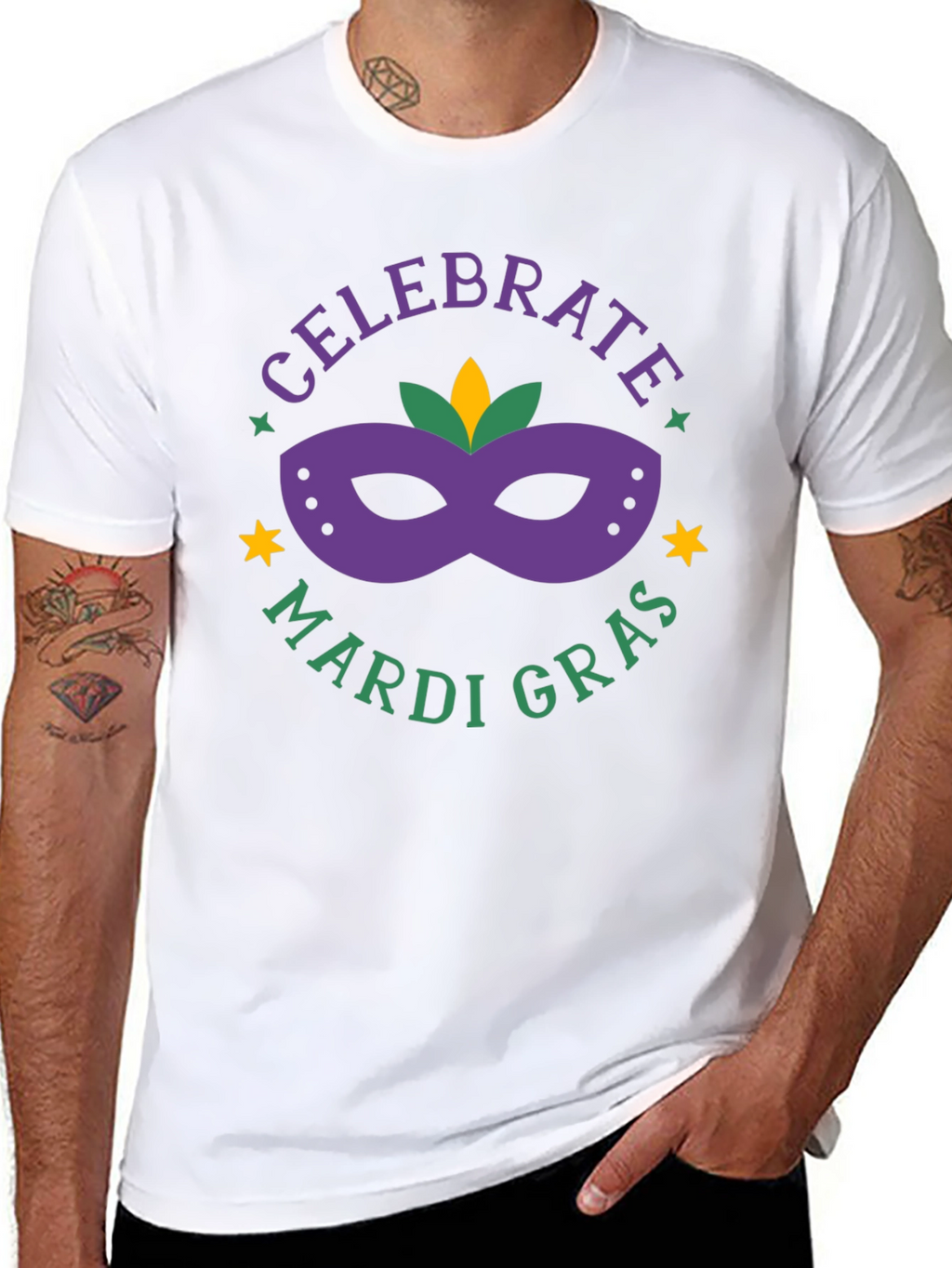 Celebrate Mardi Gras Graphic T-Shirt