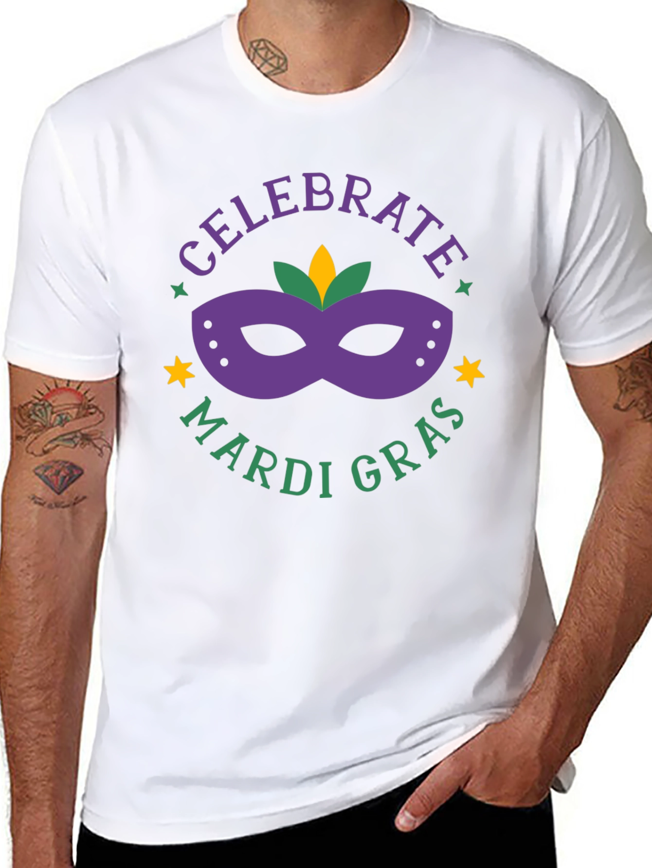 Celebrate Mardi Gras Graphic T-Shirt