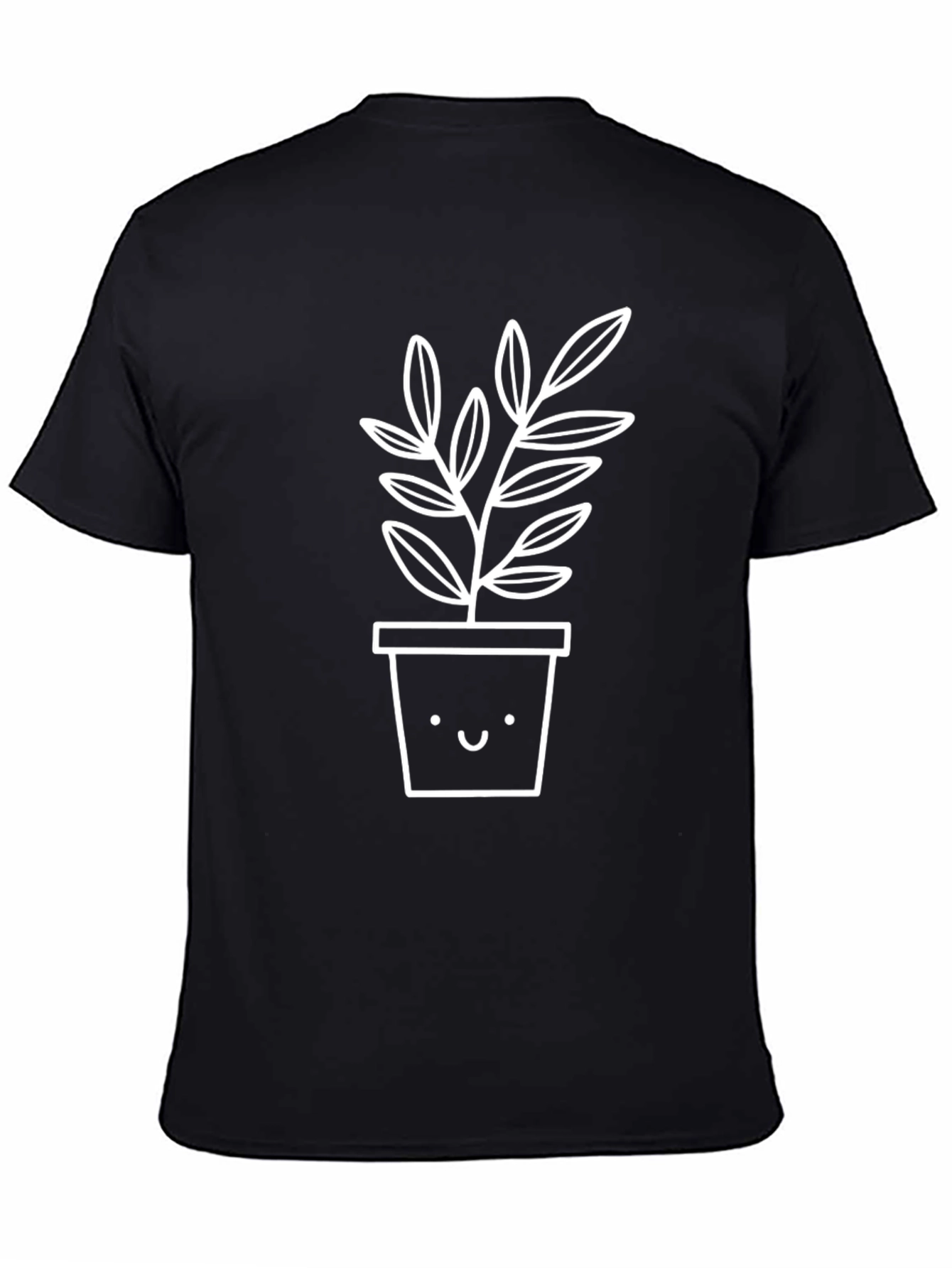 Cute Plant Graphic Tee - Unisex Black T-Shirt