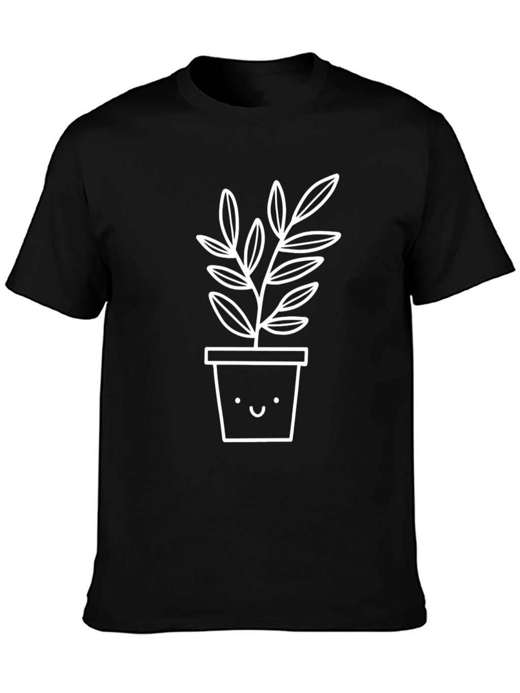 Cute Plant Graphic Tee - Unisex Black T-Shirt