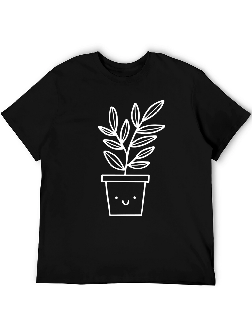 Cute Plant Graphic Tee - Unisex Black T-Shirt