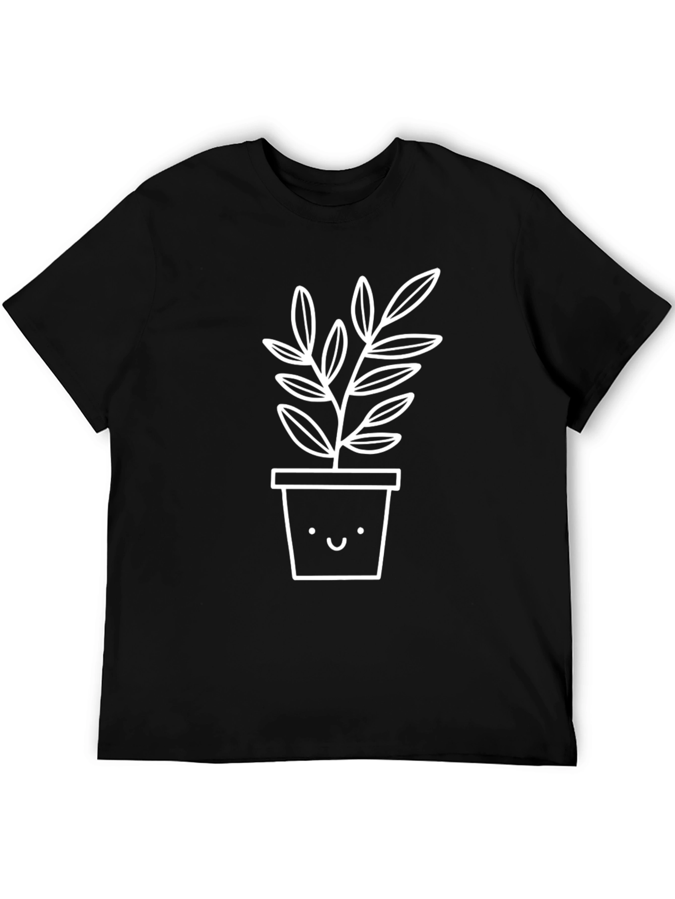Cute Plant Graphic Tee - Unisex Black T-Shirt