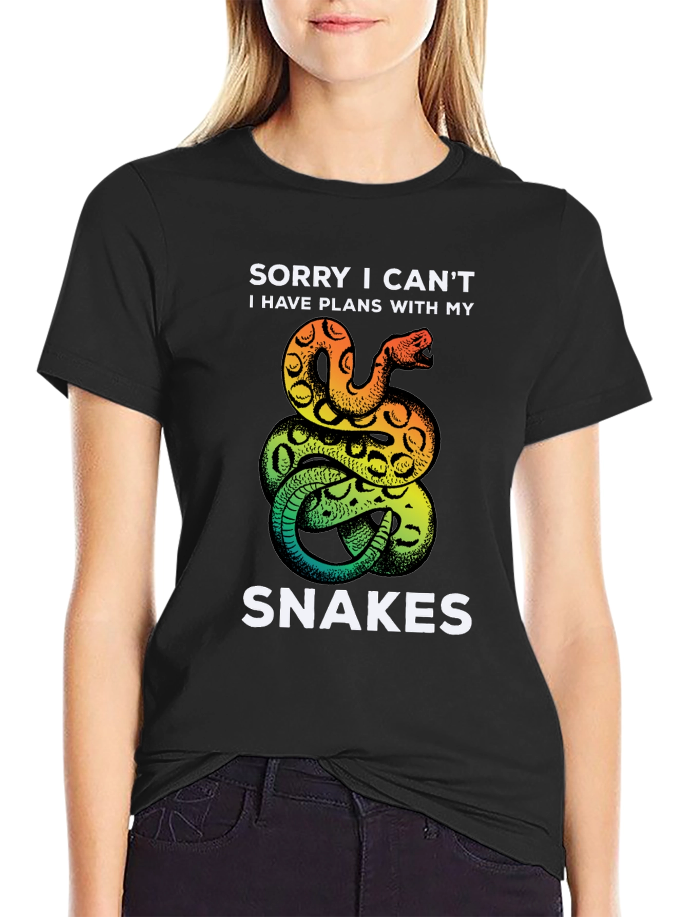 Funny Snake T-Shirt: Sorry I Cant Snake Lover Tee