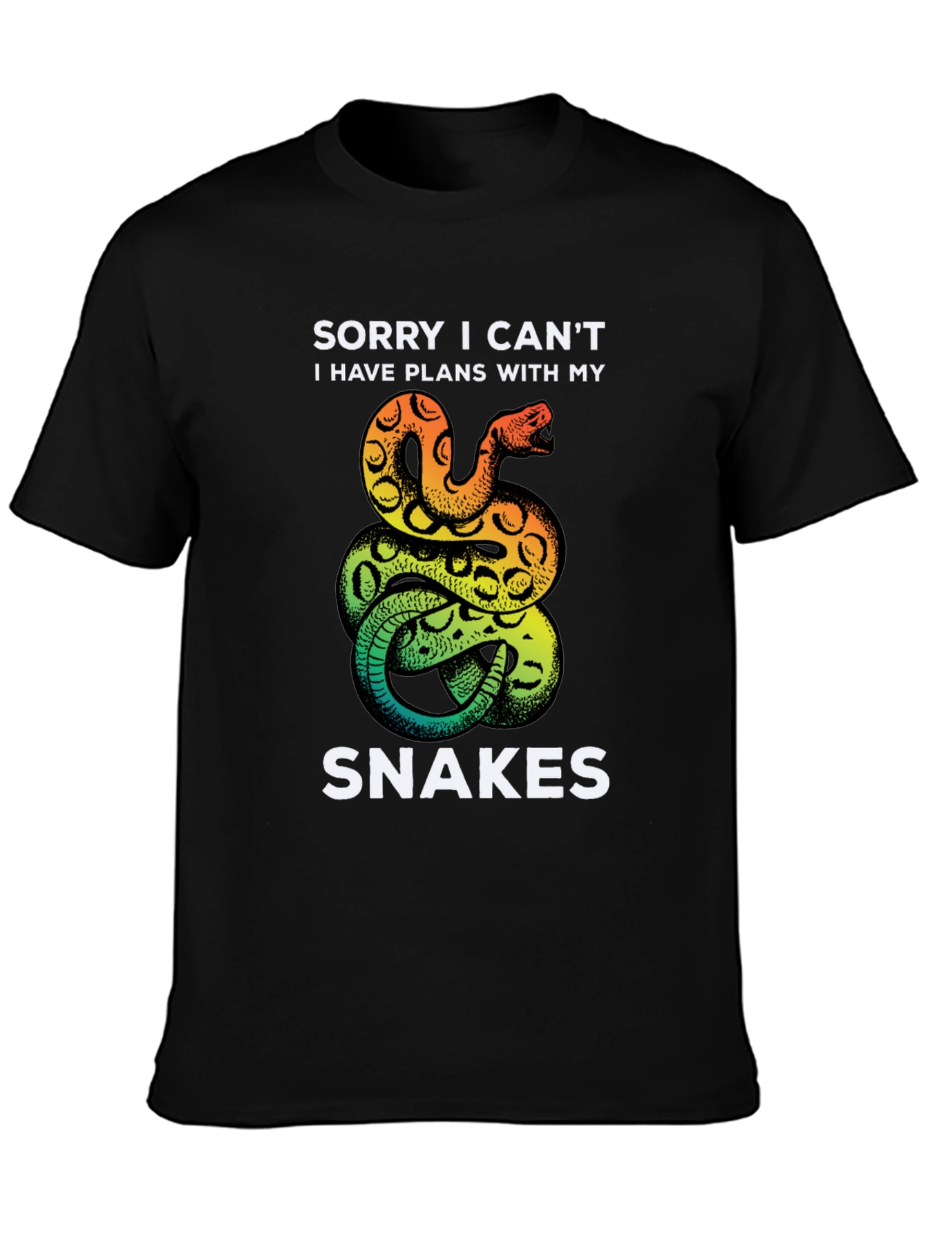 Funny Snake T-Shirt: Sorry I Cant Snake Lover Tee