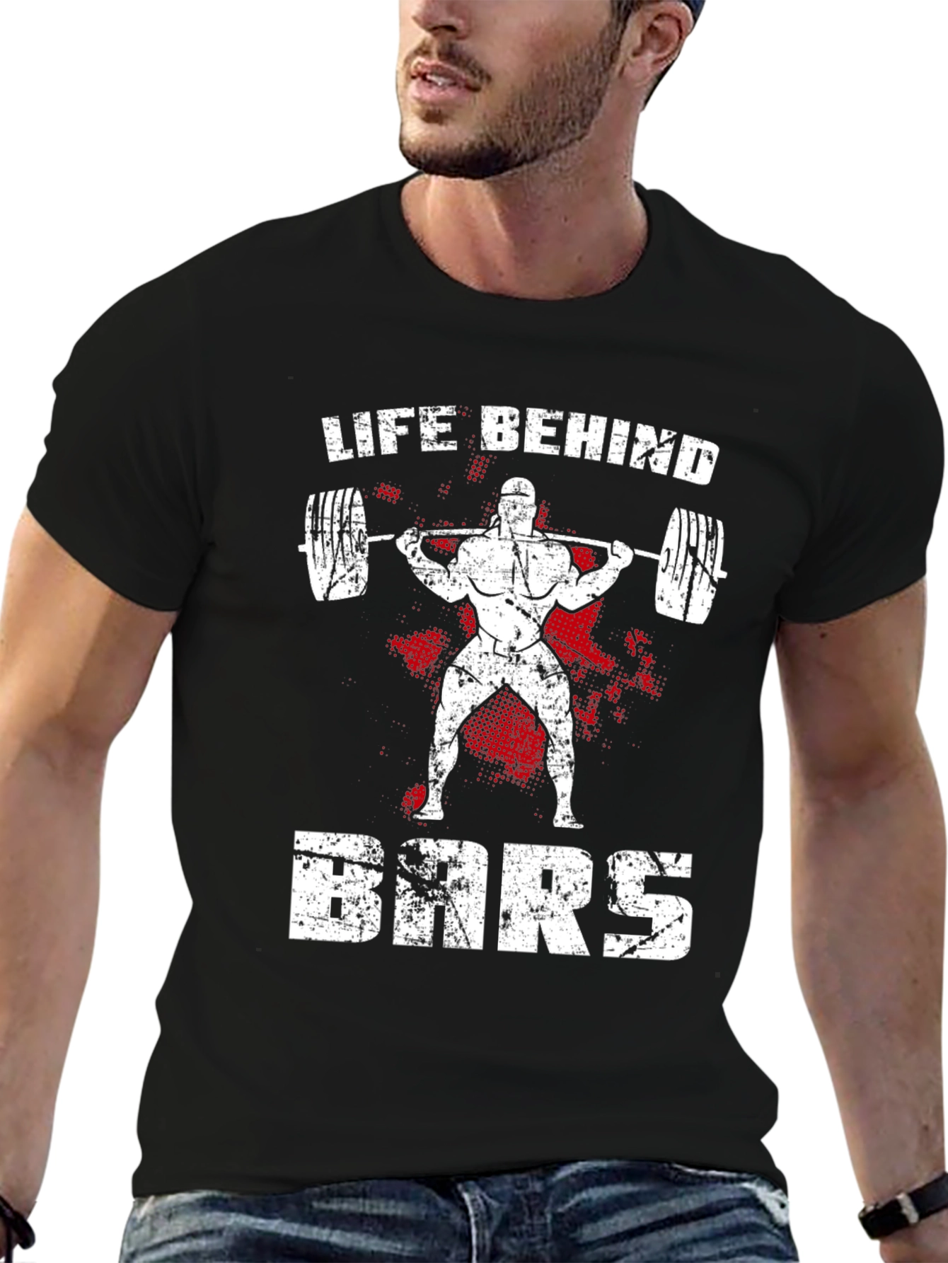 Life Behind Bars Black T-Shirt - Weightlifting Gym Apparel