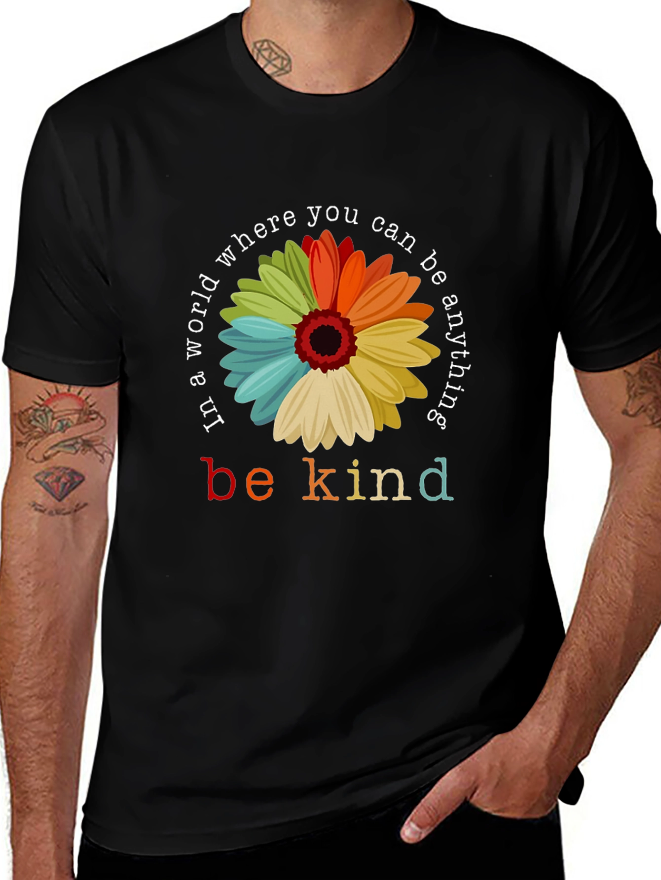 Be Kind T-Shirt - Floral Graphic Tee