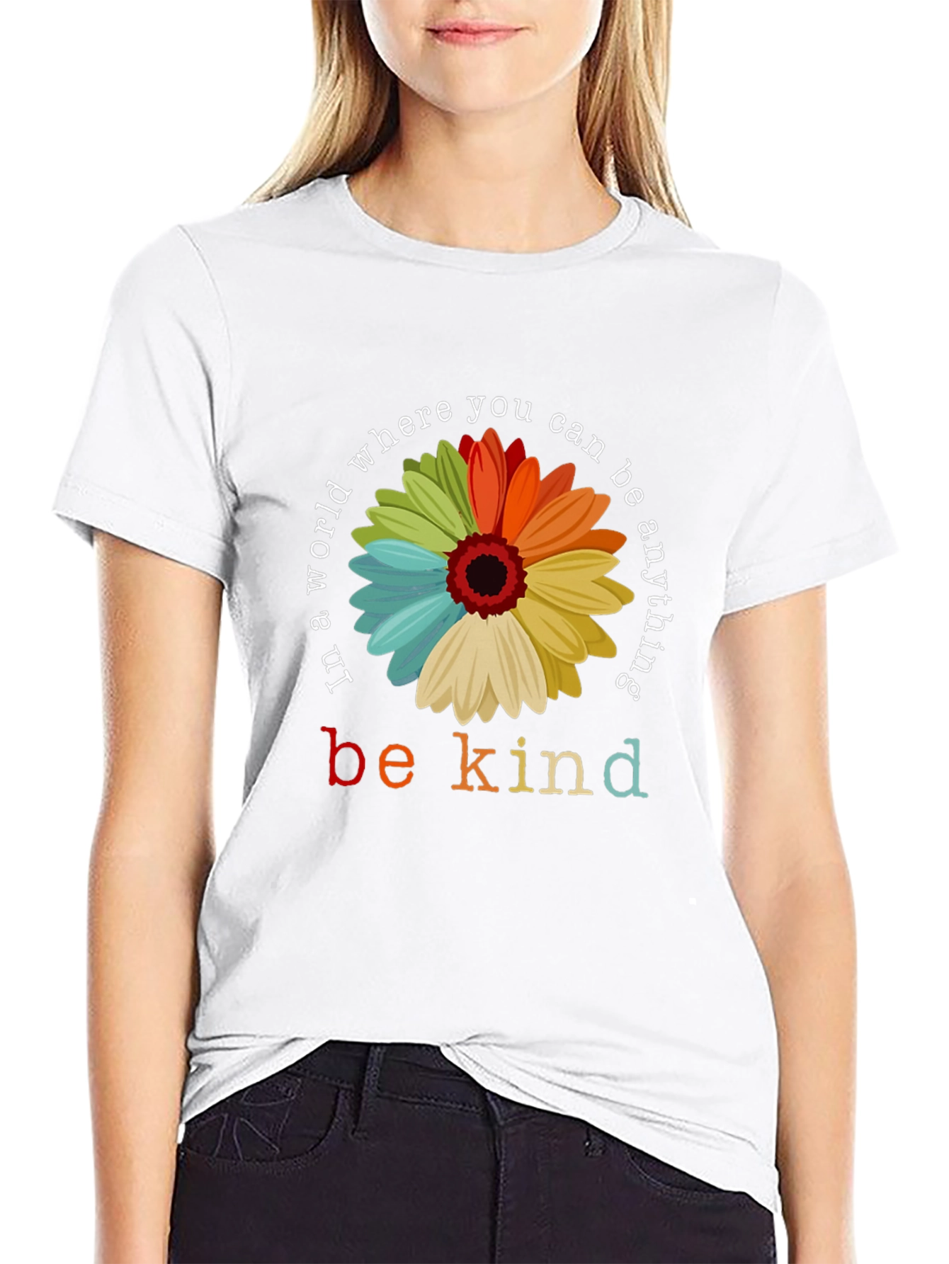 Be Kind T-Shirt - Floral Graphic Tee