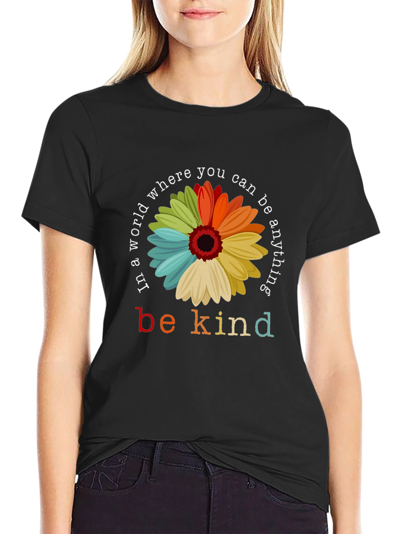 Be Kind T-Shirt - Floral Graphic Tee