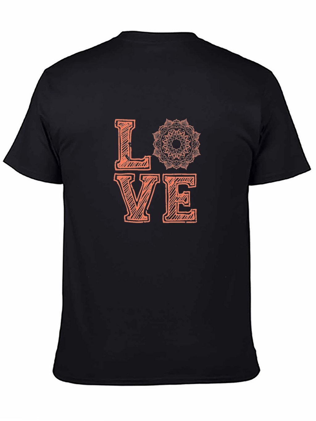 Love Mandala Graphic Tee - Stylish Black T-Shirt