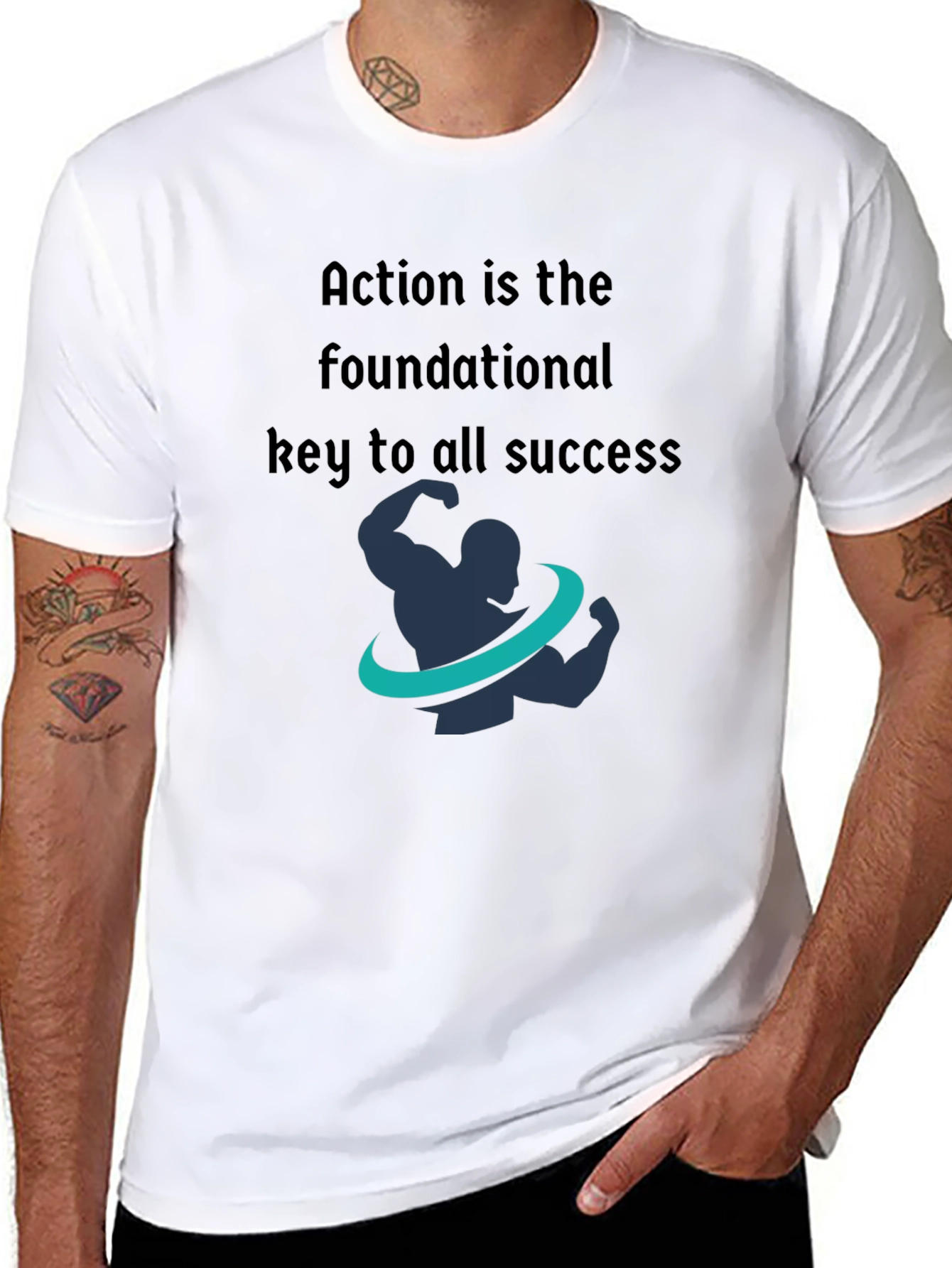 Motivational Fitness T-Shirt - Action is Key