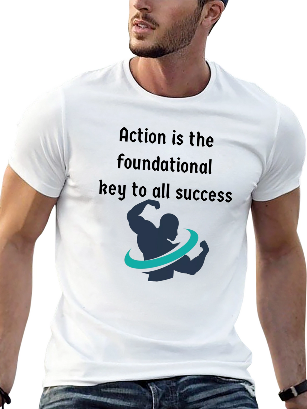 Motivational Fitness T-Shirt - Action is Key