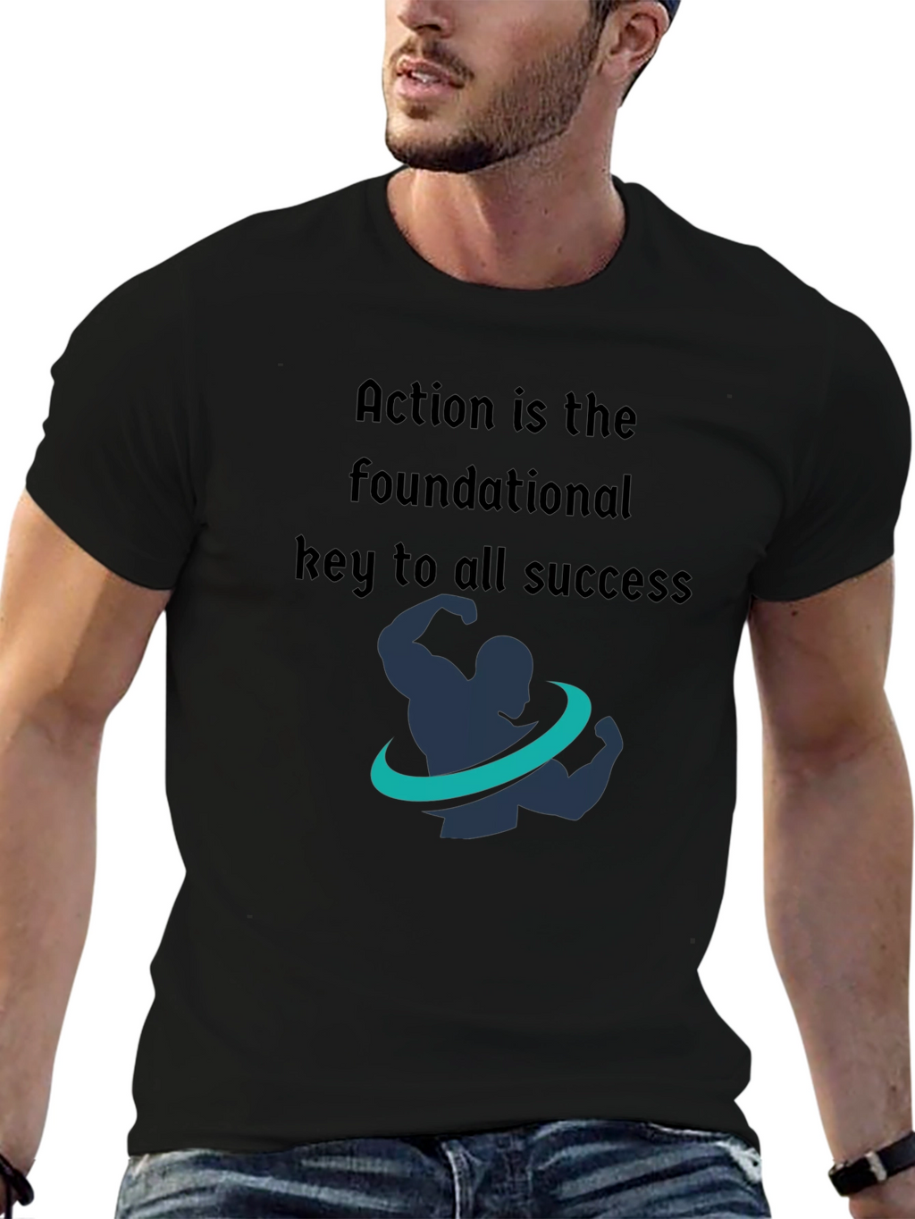 Motivational Fitness T-Shirt - Action is Key