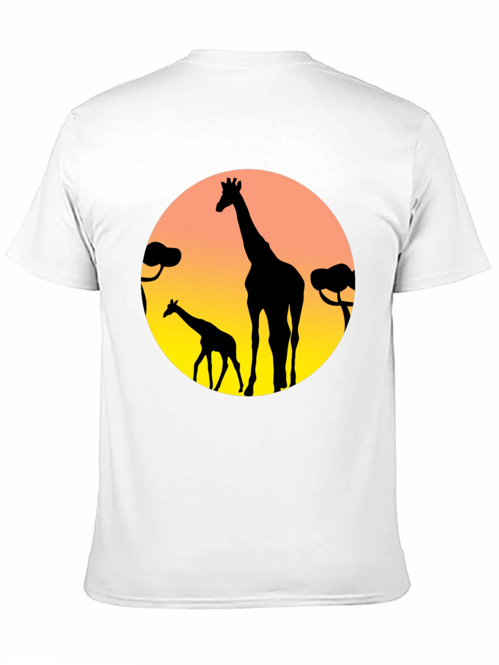 Giraffe Silhouette T-Shirt - Sunset Graphic Tee