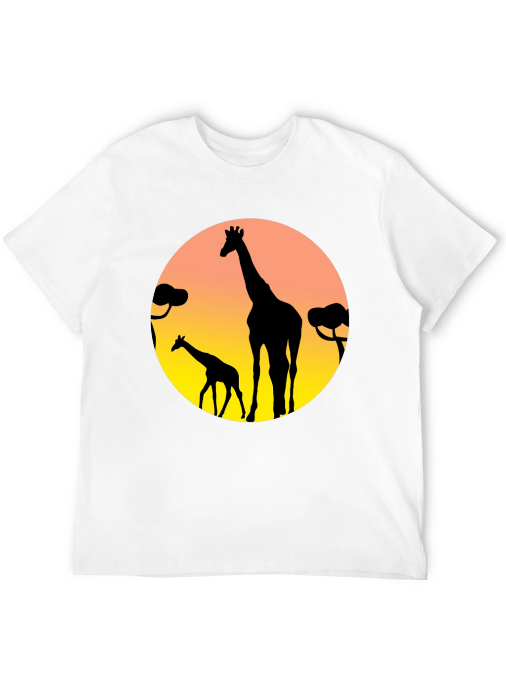 Giraffe Silhouette T-Shirt - Sunset Graphic Tee