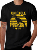 Unicycle Dinosaur T-Shirt - Funny Graphic Tee