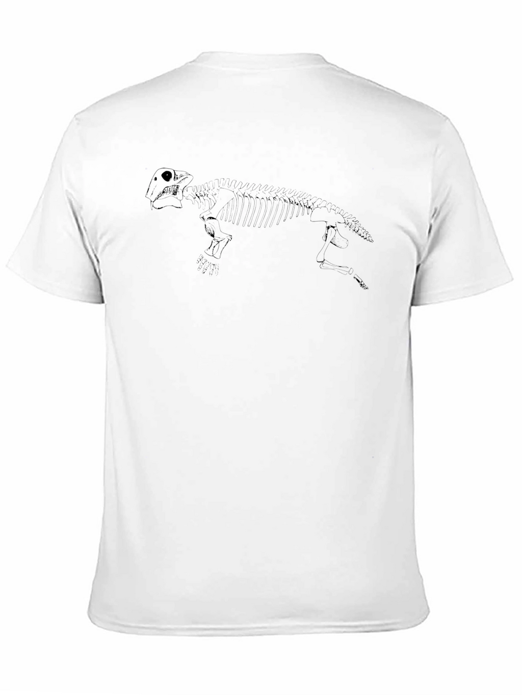 Black Dinosaur Skeleton Graphic Tee