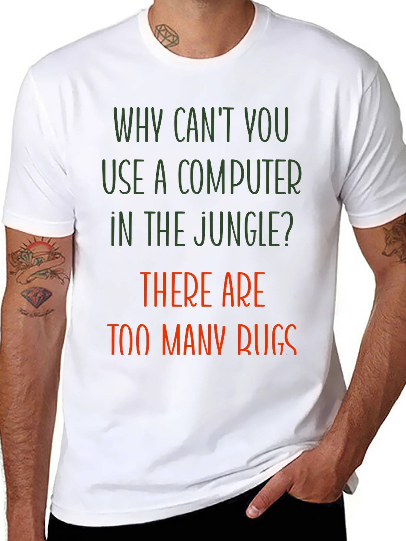 Funny Jungle Computer Bugs T-Shirt