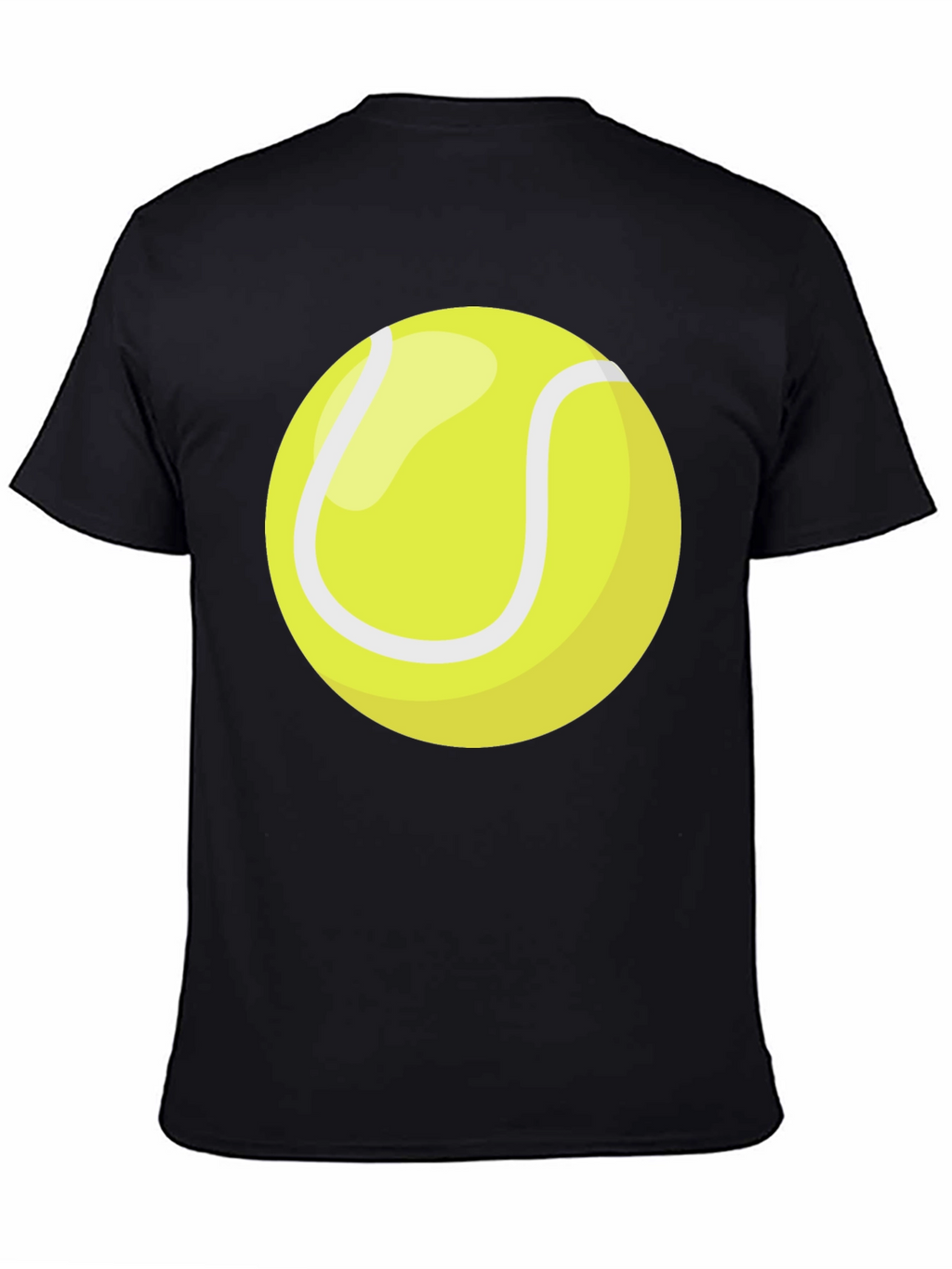 Tennis Ball Graphic T-Shirt - Black Cotton Tee