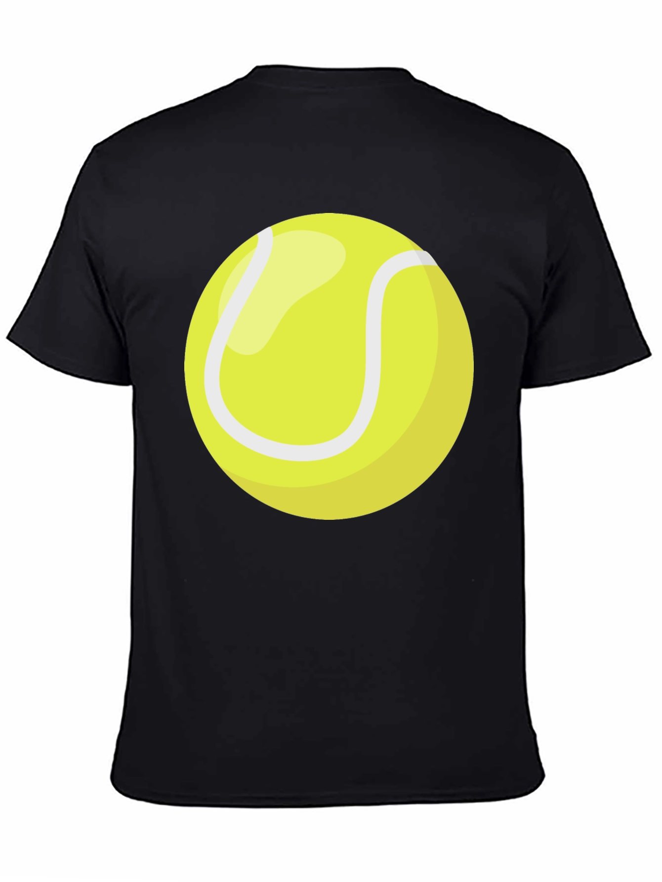 Tennis Ball Graphic T-Shirt - Black Cotton Tee