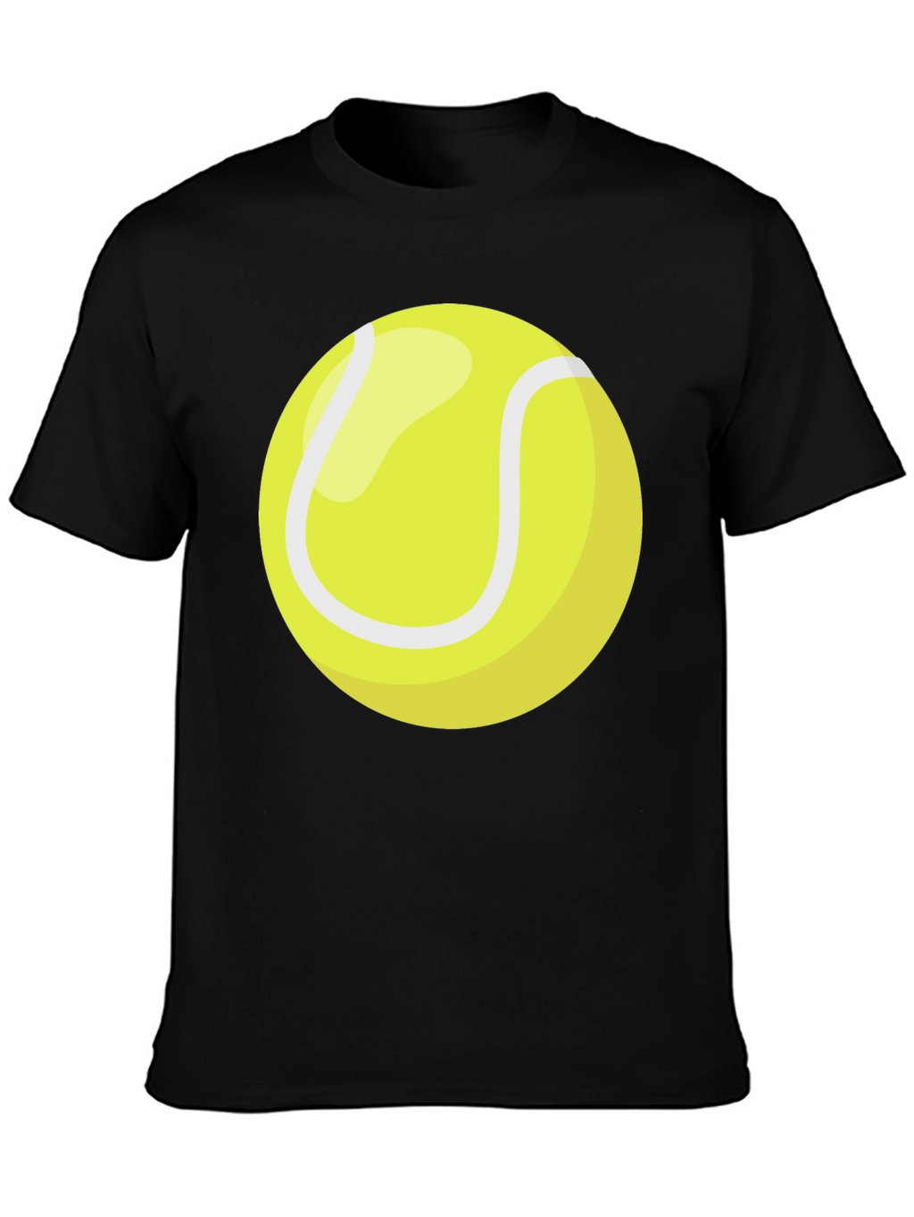 Tennis Ball Graphic T-Shirt - Black Cotton Tee