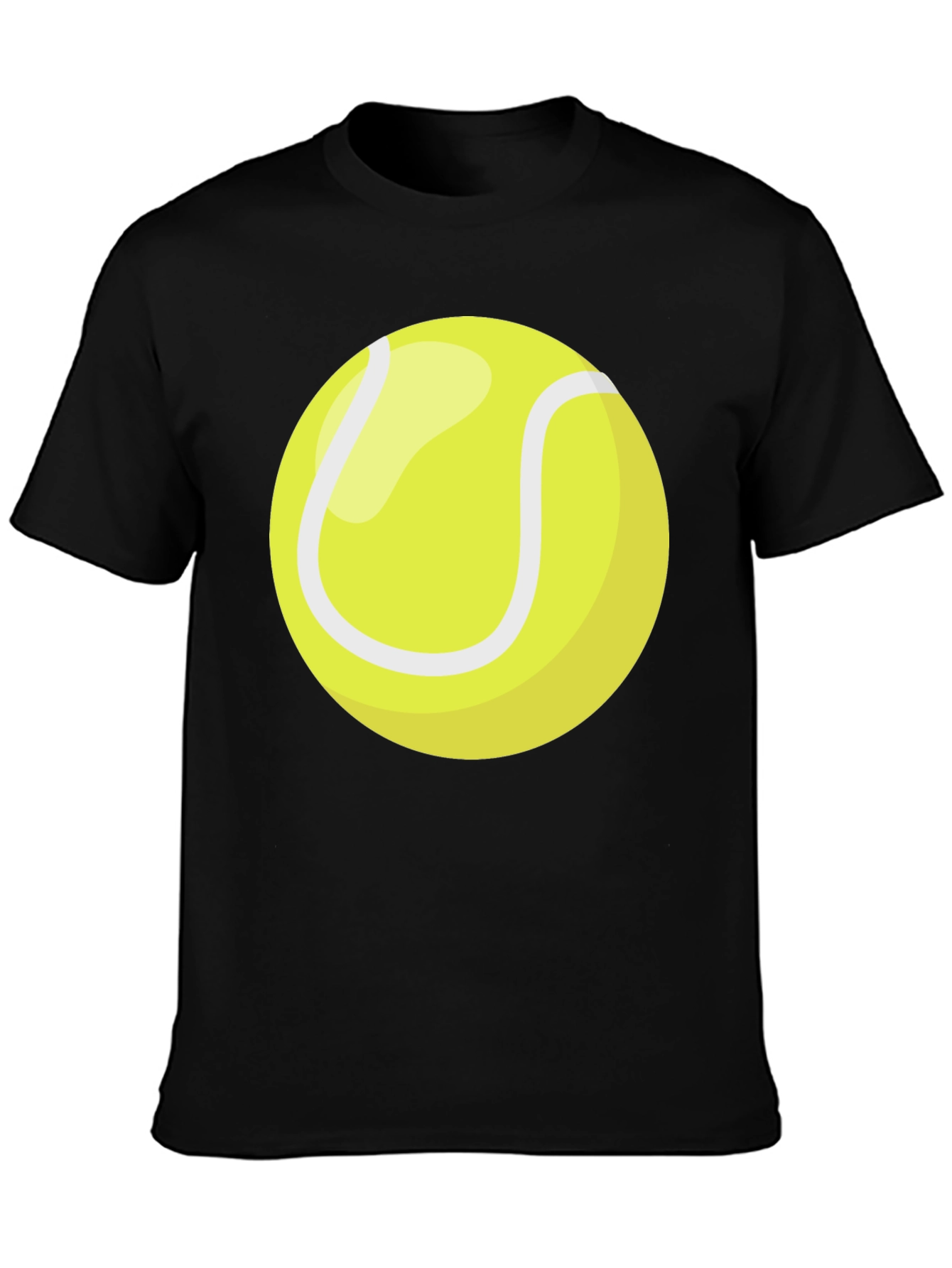 Tennis Ball Graphic T-Shirt - Black Cotton Tee