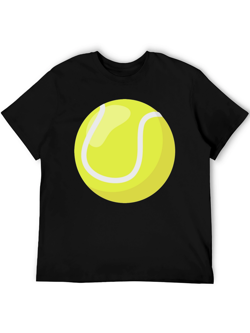 Tennis Ball Graphic T-Shirt - Black Cotton Tee