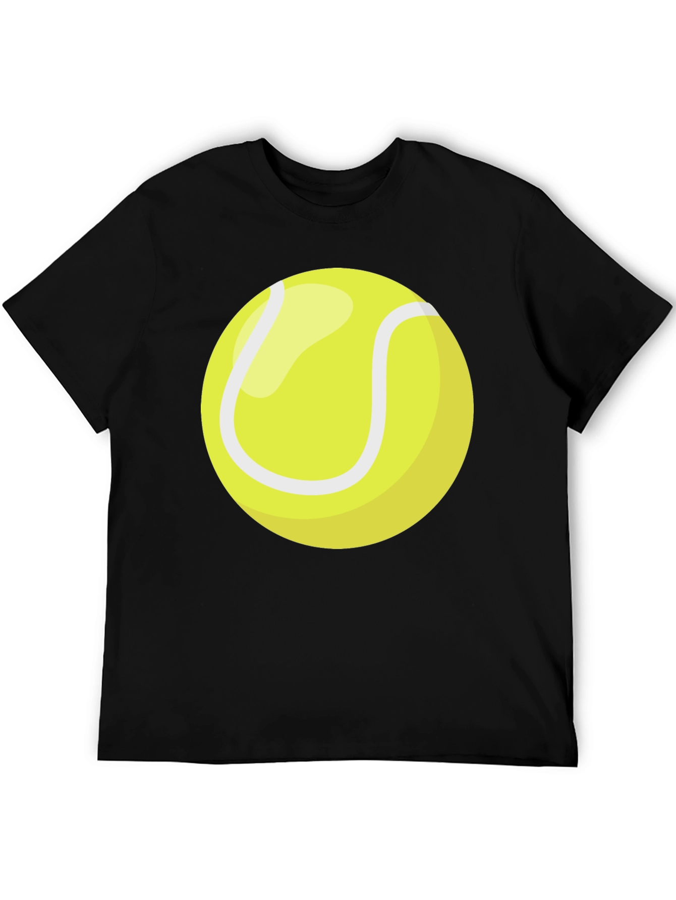 Tennis Ball Graphic T-Shirt - Black Cotton Tee
