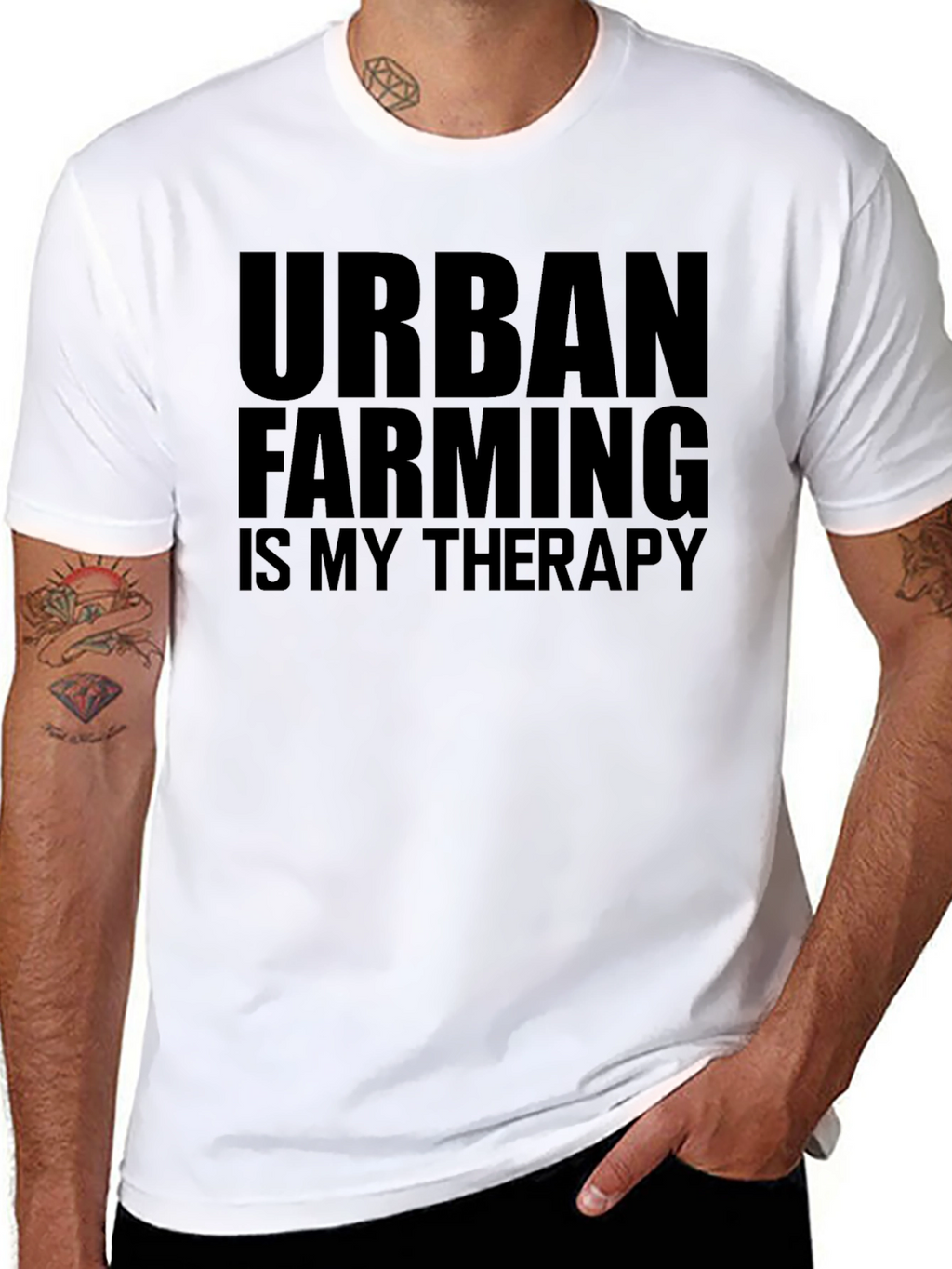 Urban Farming Therapy Black Tee