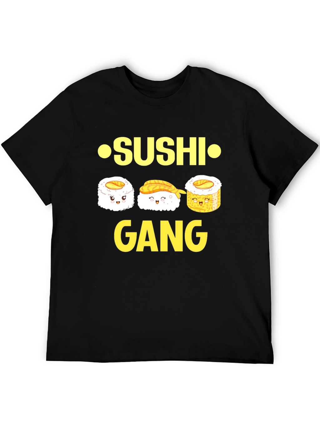 Sushi Gang Graphic Tee - Black Cotton T-Shirt