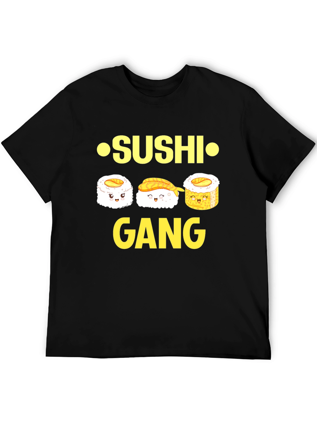 Sushi Gang Graphic Tee - Black Cotton T-Shirt