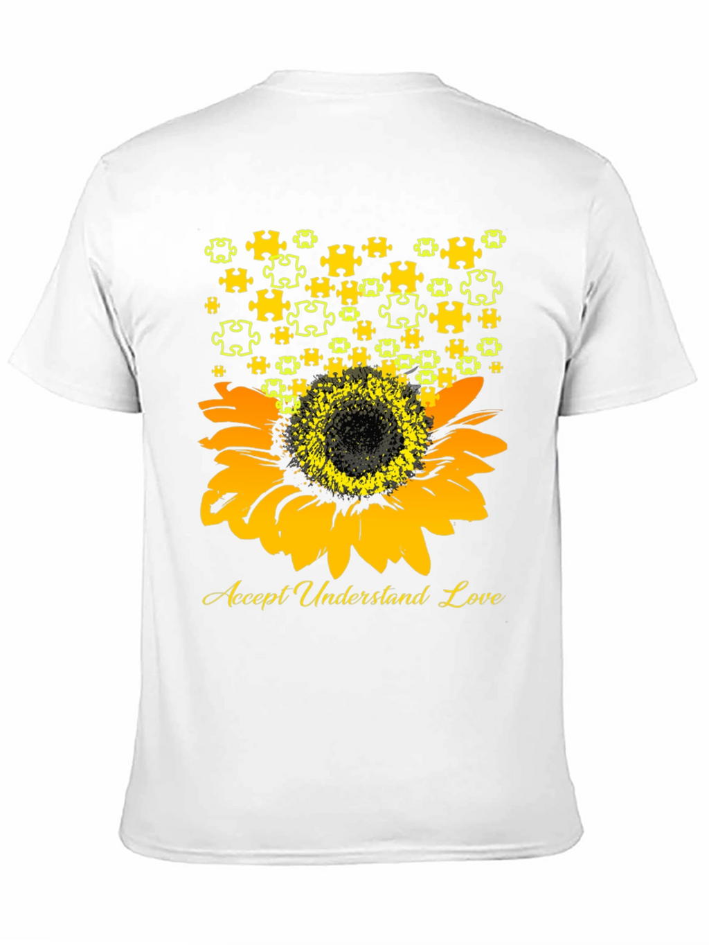 Accept Understand Love Sunflower Autism Awareness T-Shirt