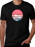 Summer Feels Graphic Tee - Retro Palm Tree T-Shirt