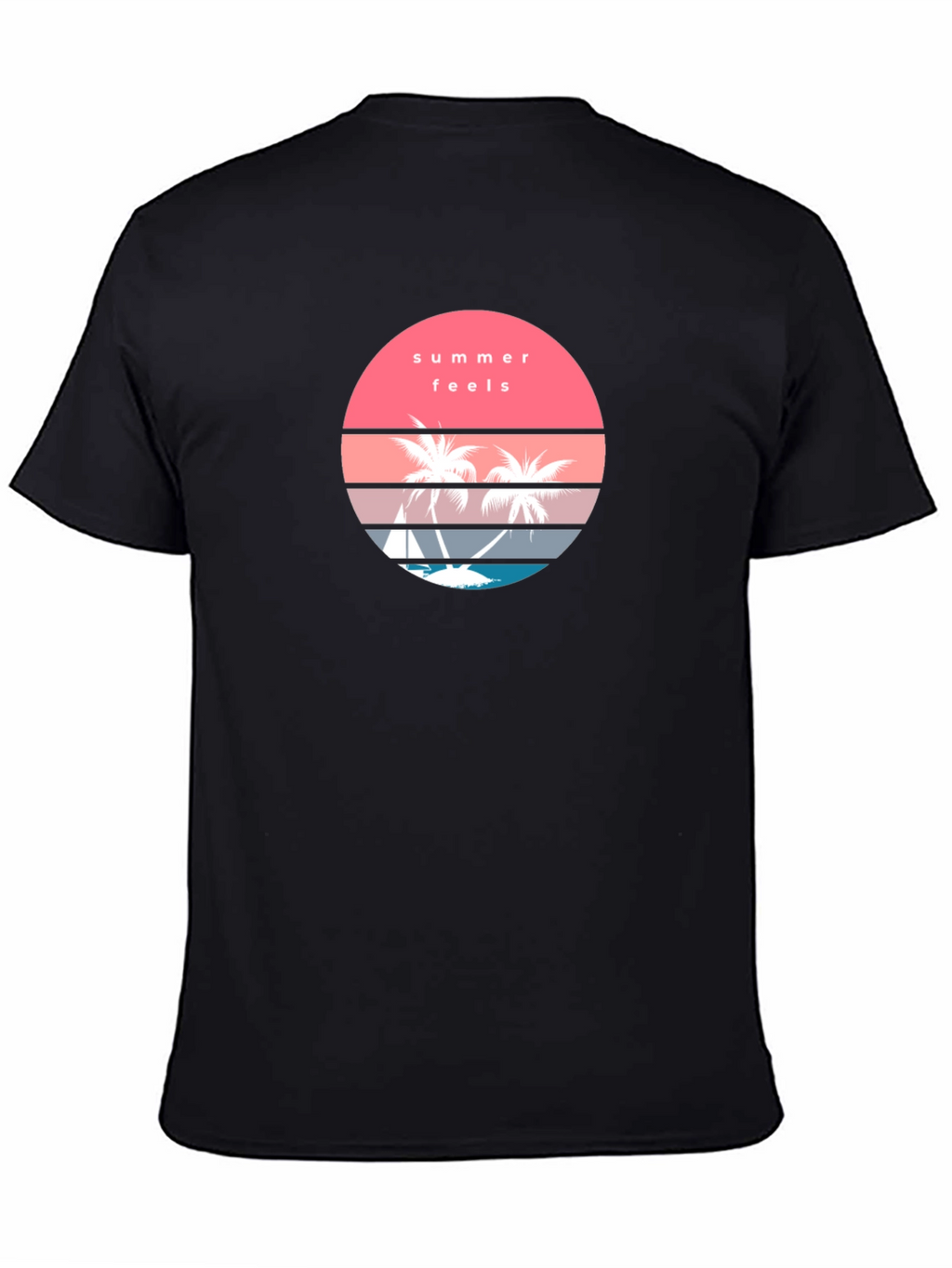 Summer Feels Graphic Tee - Retro Palm Tree T-Shirt