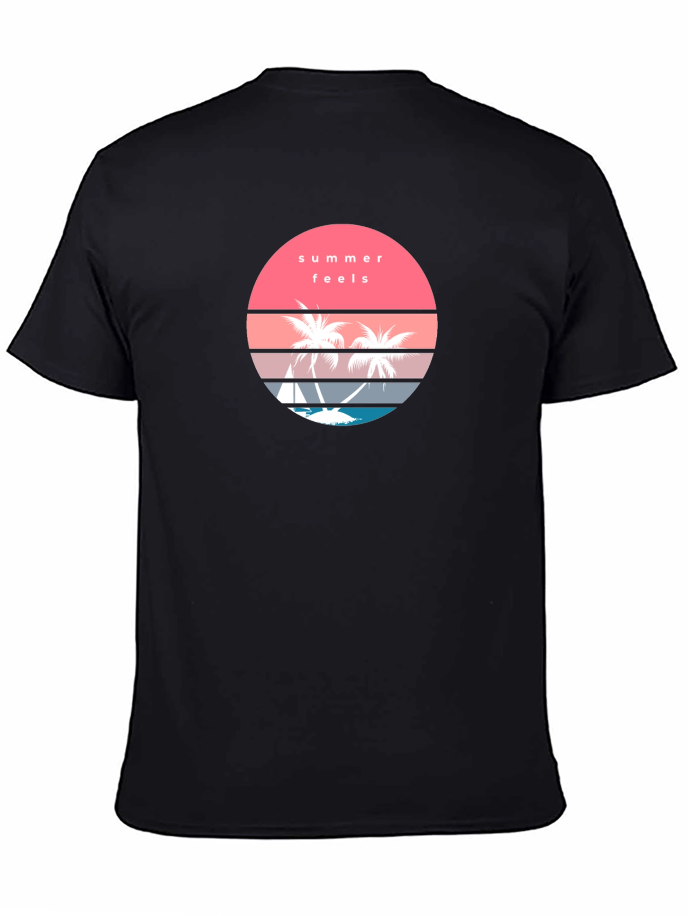 Summer Feels Graphic Tee - Retro Palm Tree T-Shirt
