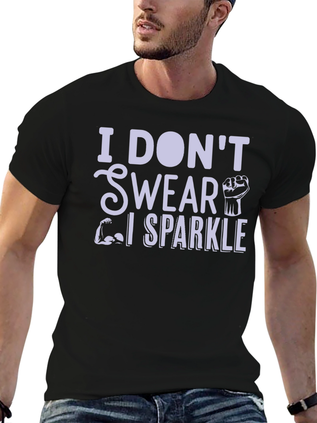 I Dont Swear I Sparkle Black T-Shirt