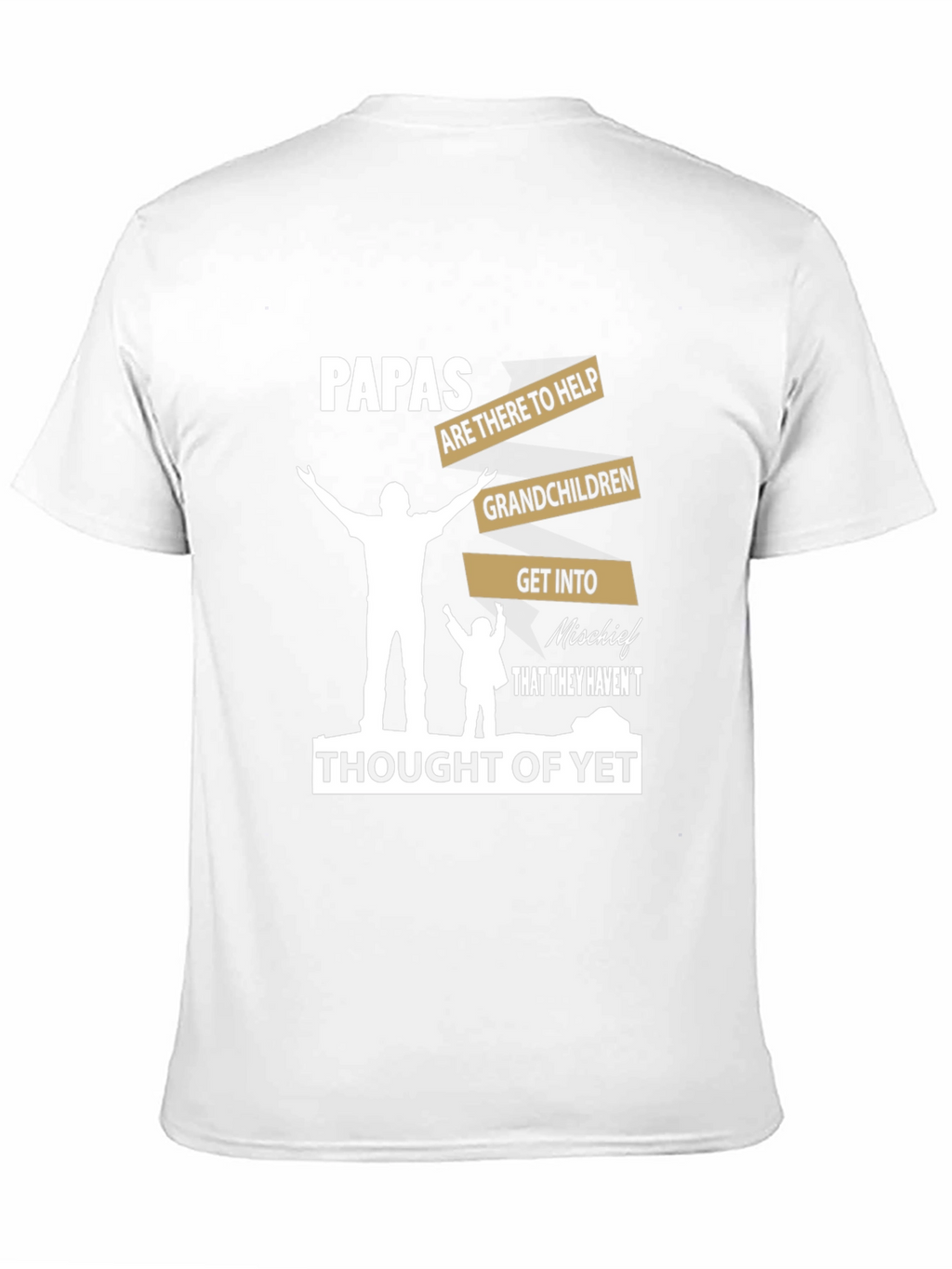 Papas Mischief T-Shirt Grandfather Dad Tee