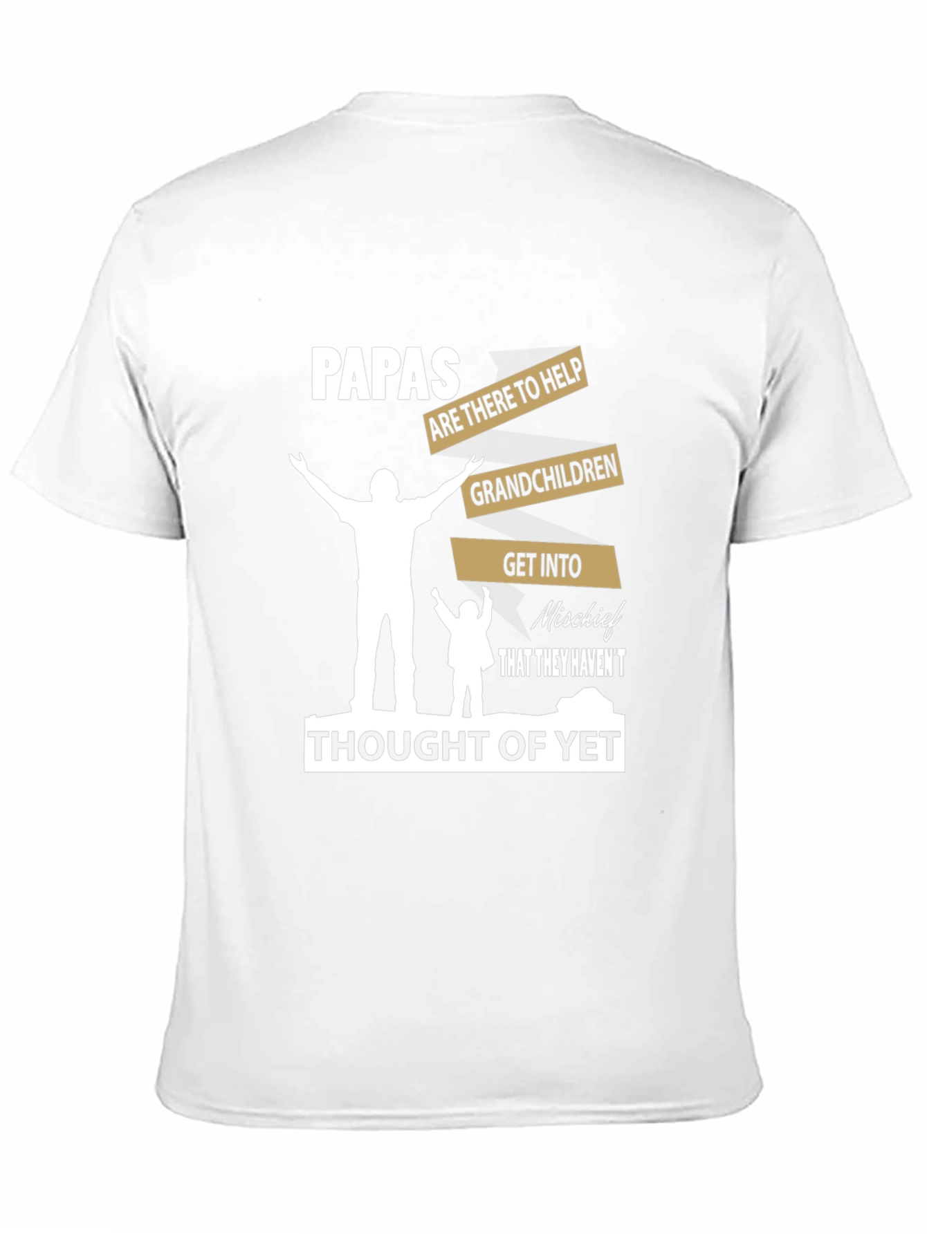 Papas Mischief T-Shirt Grandfather Dad Tee