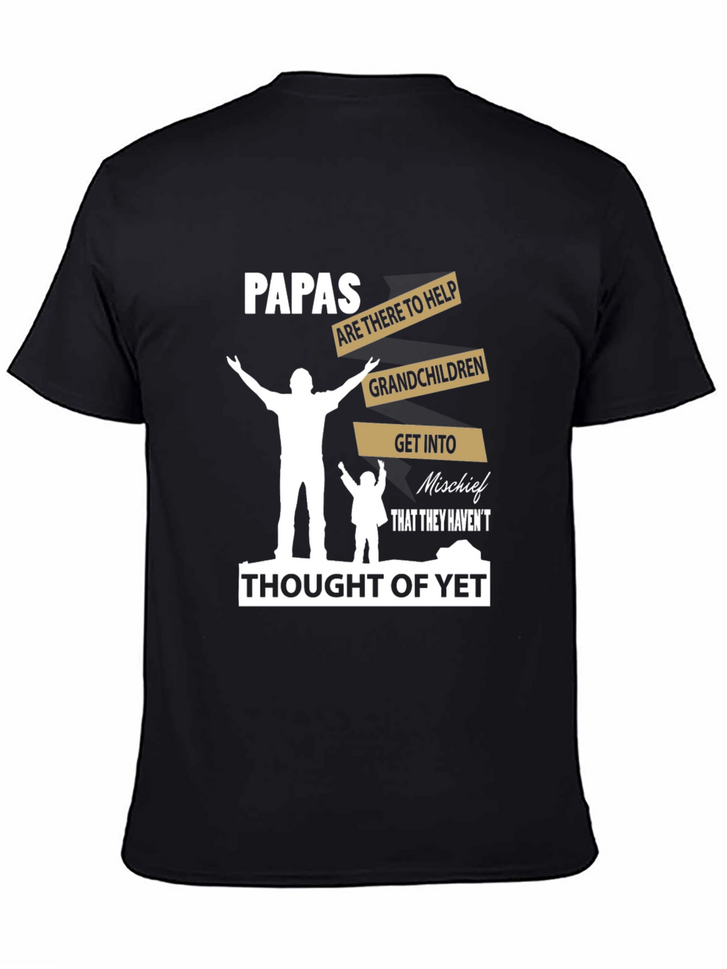 Papas Mischief T-Shirt Grandfather Dad Tee