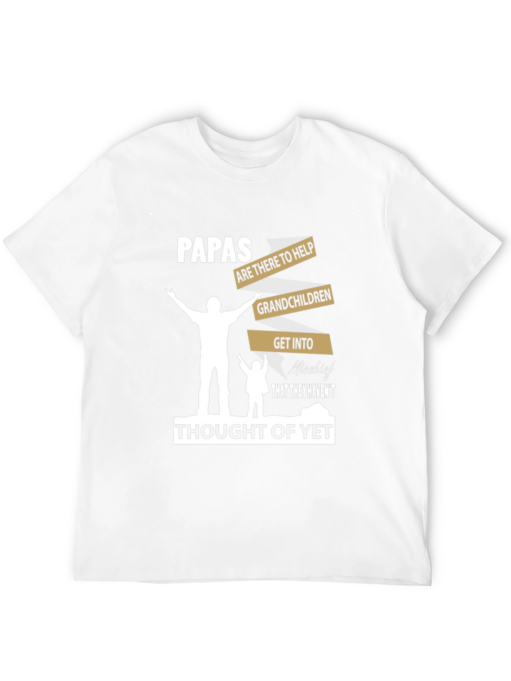 Papas Mischief T-Shirt Grandfather Dad Tee