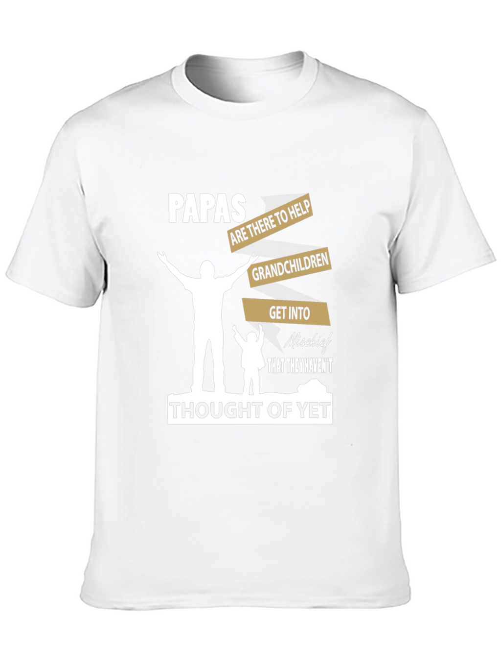 Papas Mischief T-Shirt Grandfather Dad Tee