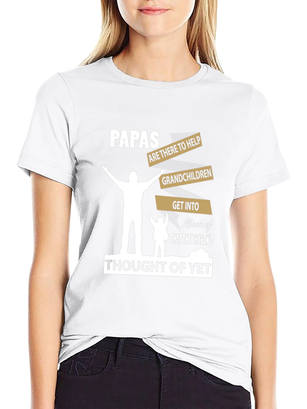 Papas Mischief T-Shirt Grandfather Dad Tee