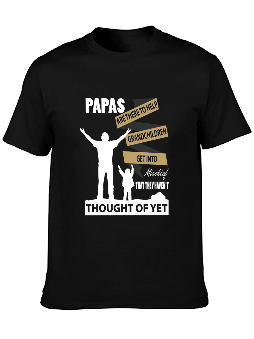 Papas Mischief T-Shirt Grandfather Dad Tee