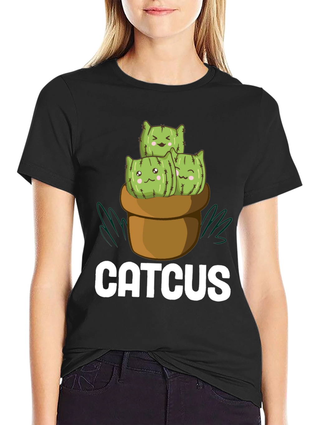 Catcus T-Shirt - Cute Cactus Cat Graphic Tee