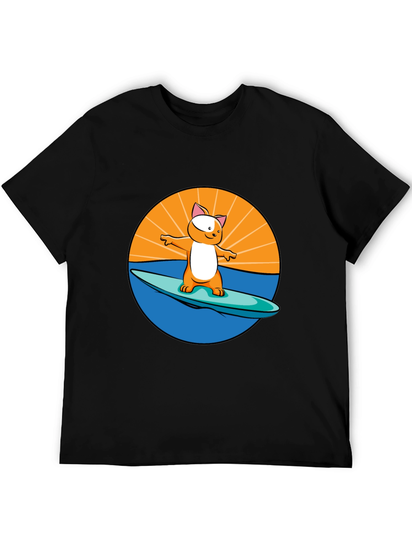 Surfing Cat T-Shirt - Cool Graphic Tee