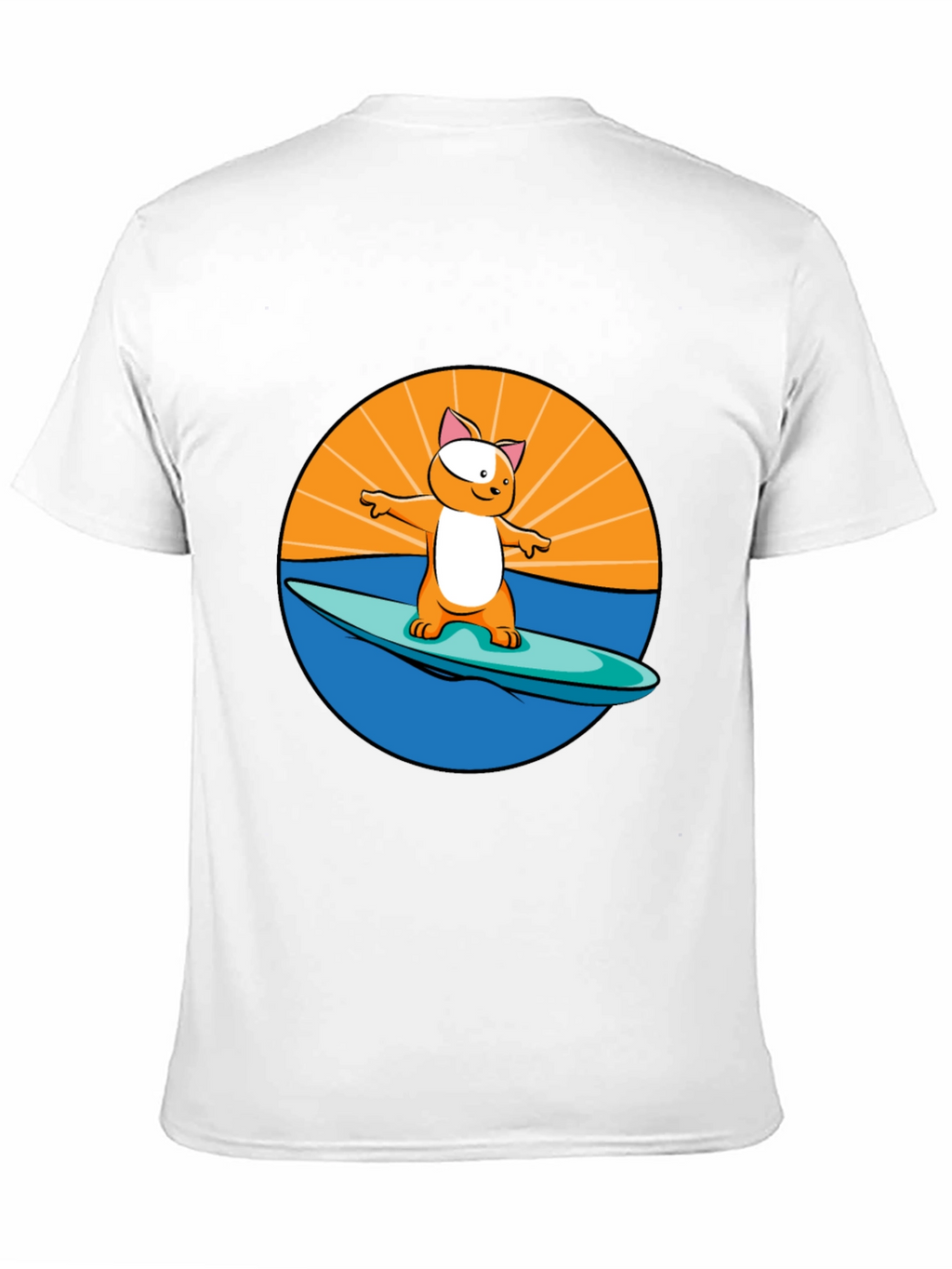 Surfing Cat T-Shirt - Cool Graphic Tee