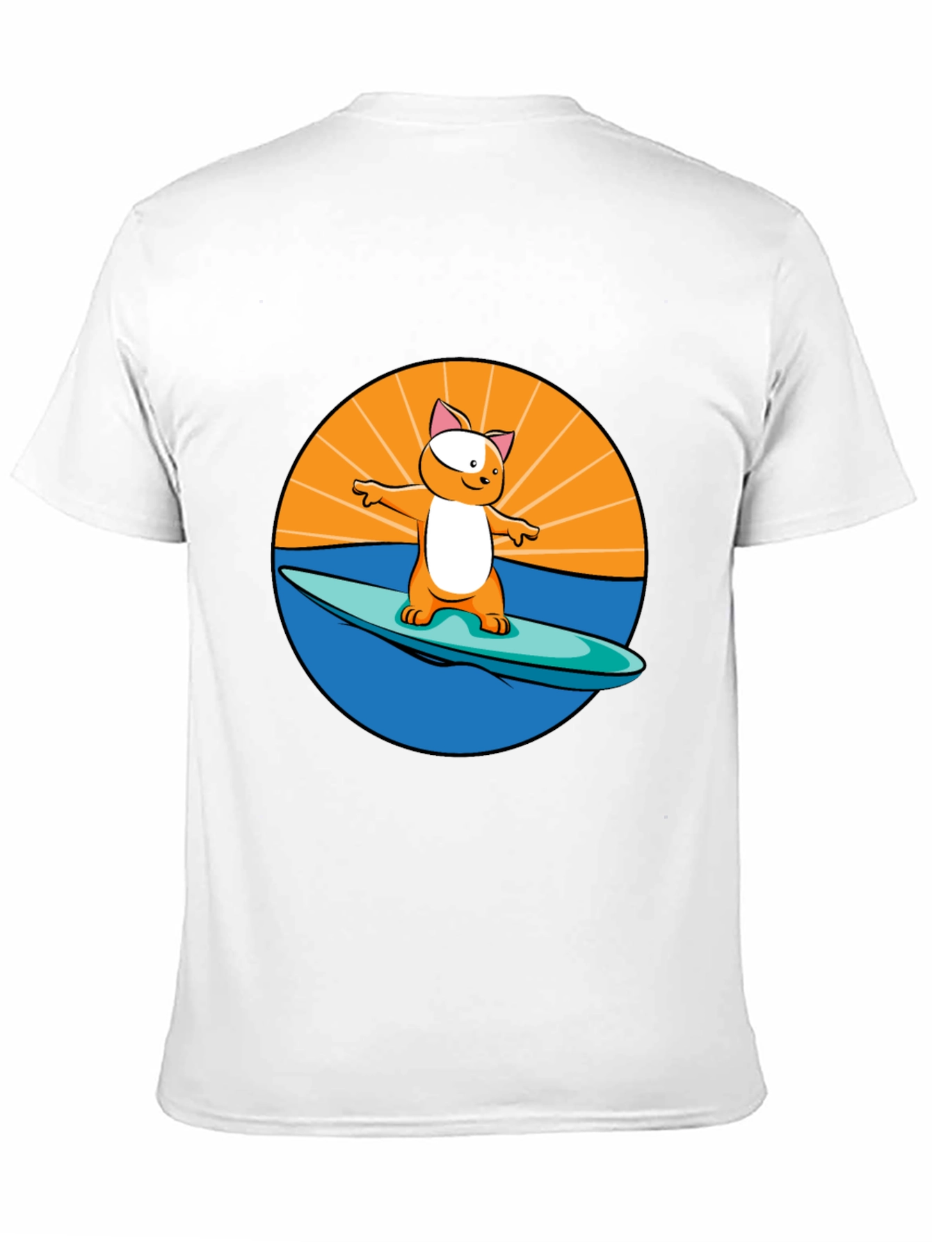 Surfing Cat T-Shirt - Cool Graphic Tee